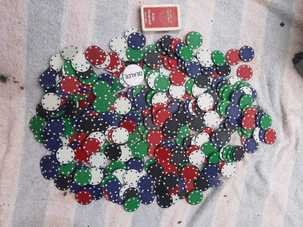 Losse Casino Chips, poker chips, ca. 350 stuks, Hobby en Vrije tijd, Gezelschapsspellen | Kaartspellen, Een of twee spelers, Ophalen