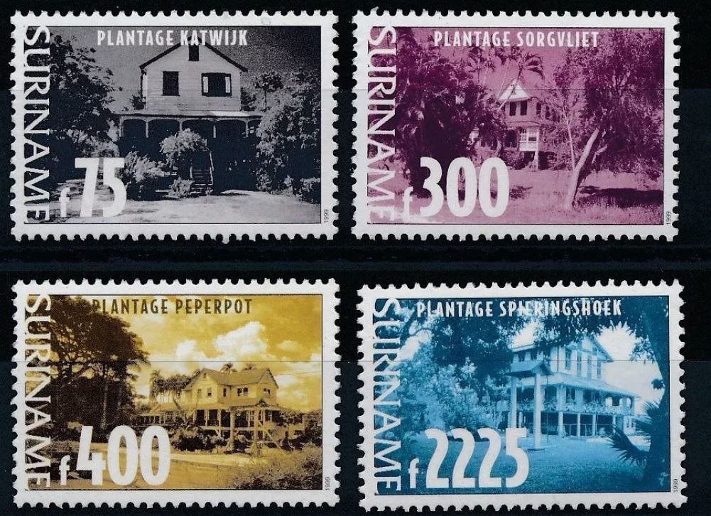 Suriname 1999 Historische plantage huizen postfris, Verzenden, Postfris