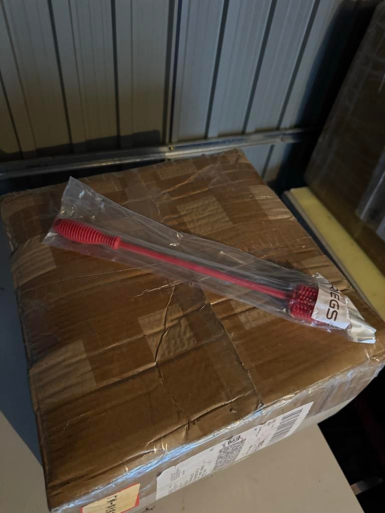Partij Rode flessenborstels voor grondige reiniging, Ophalen of Verzenden, Bezem of Borstel