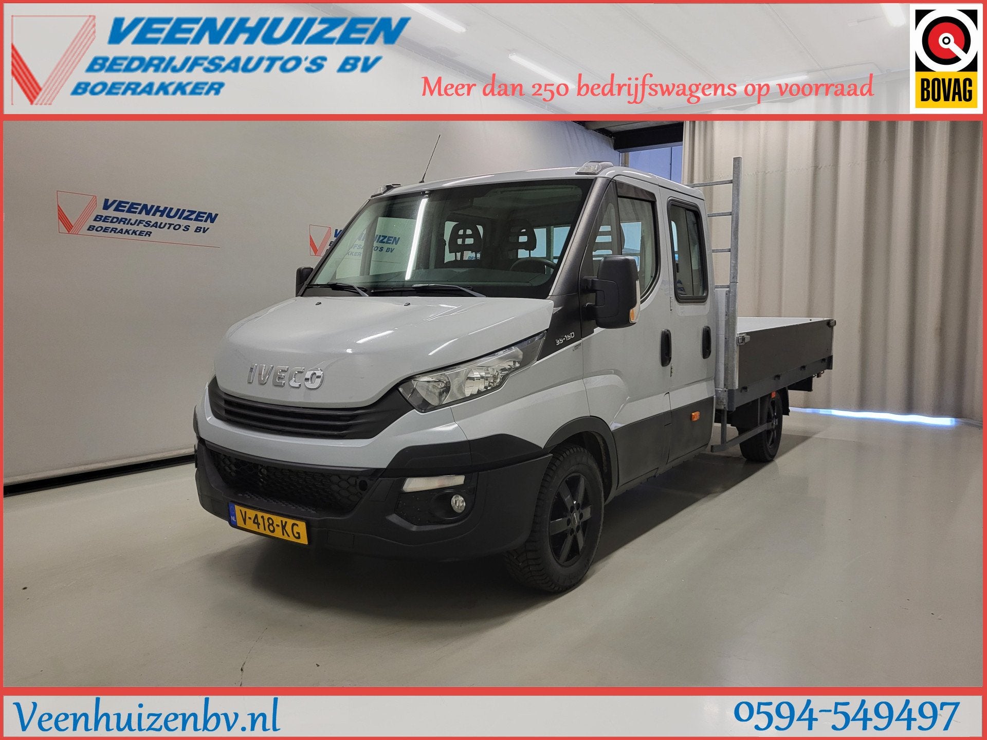 Iveco Daily 35S15 150pk Pick-up Euro 6! (bj 2017), Auto's, Achterwielaandrijving, Gebruikt, Euro 6, Bedrijf