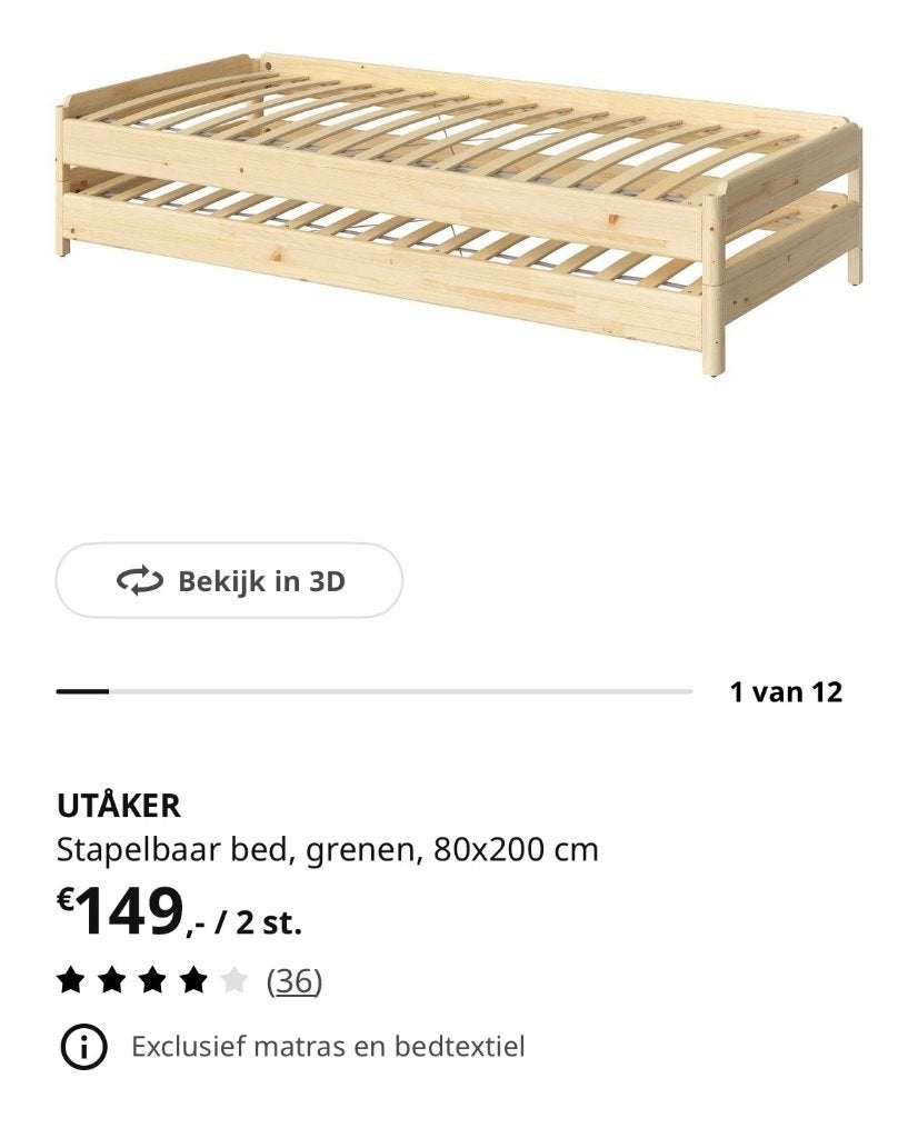2 bedden, gratis af te halen, Ophalen, Gebruikt, Eenpersoons, Bruin