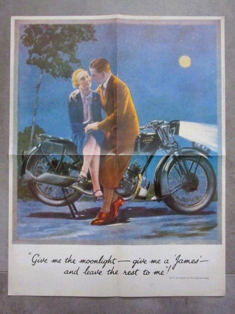 3 motorfiets posters - motor poster BSA Royal Enfield Scott, Verzamelen, Ophalen of Verzenden, A1 t/m A3, Film en Tv