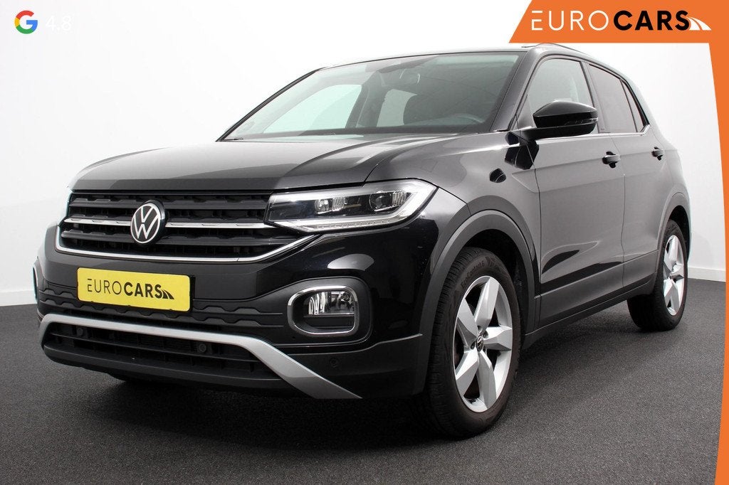 Volkswagen T-Cross 1.5 TSI DSG Style Team Navigatie Apple Ca, Auto's, Volkswagen, Euro 6, 4 cilinders, 150 pk, Zwart