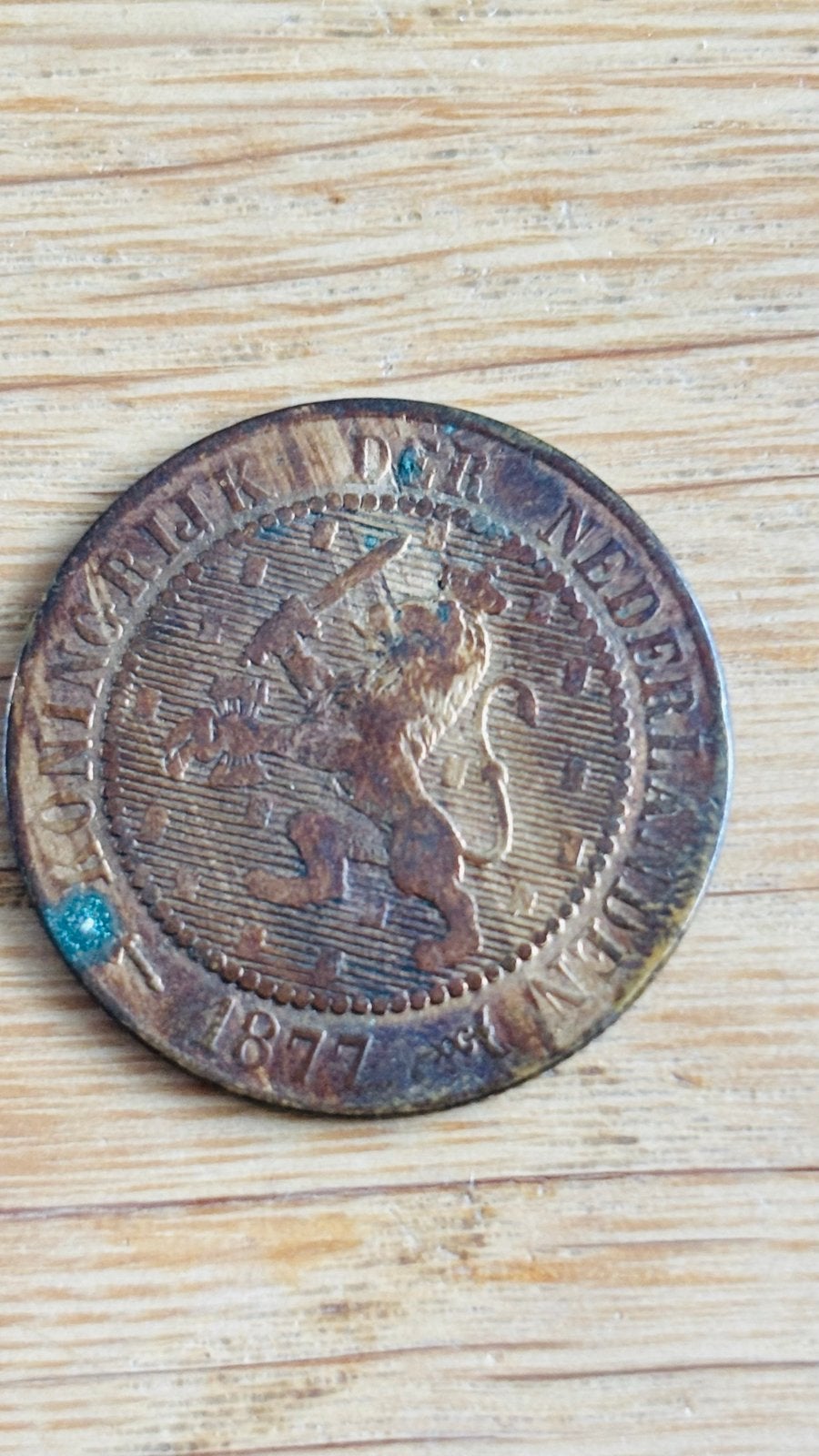 Zeldzame 2 1/2 Cent Munt uit 1877 - Koning Willem III, Ophalen of Verzenden, Koning Willem III, 2½ gulden, Losse munt