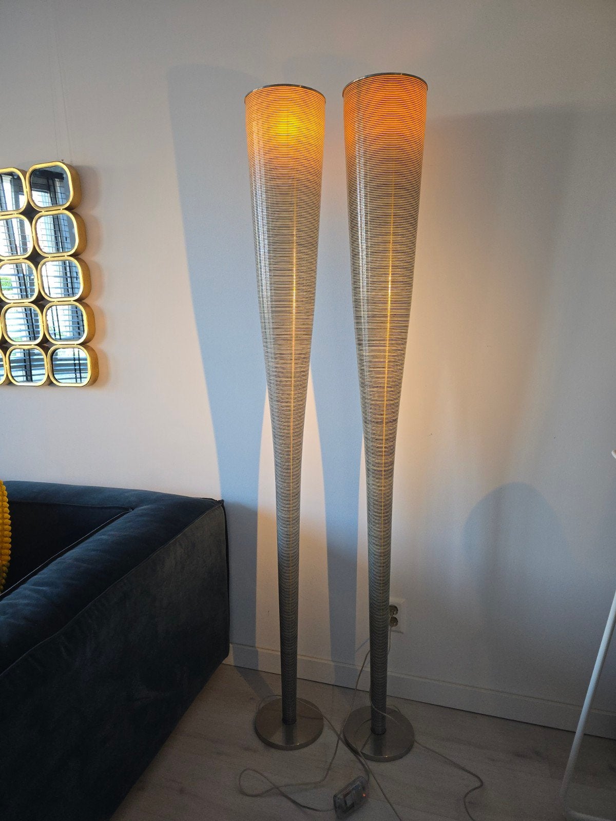 Aanbieding! Set van 2 Foscarini Mite Vloerlampen Marc Sadler, Ophalen, Overige materialen, Gebruikt, Design, Modern, Vintage