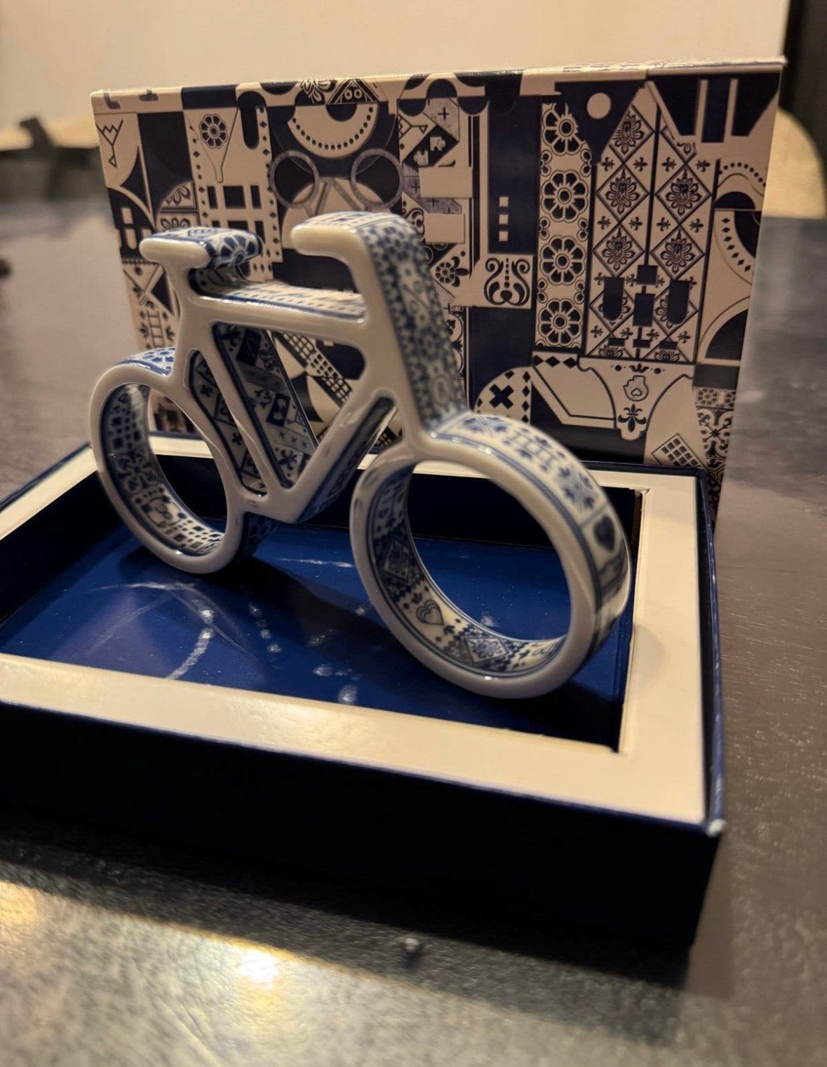 Randstad Fiets Beeldje - Delfts Blauw Stijl, Ophalen of Verzenden, Nieuw, Overige typen