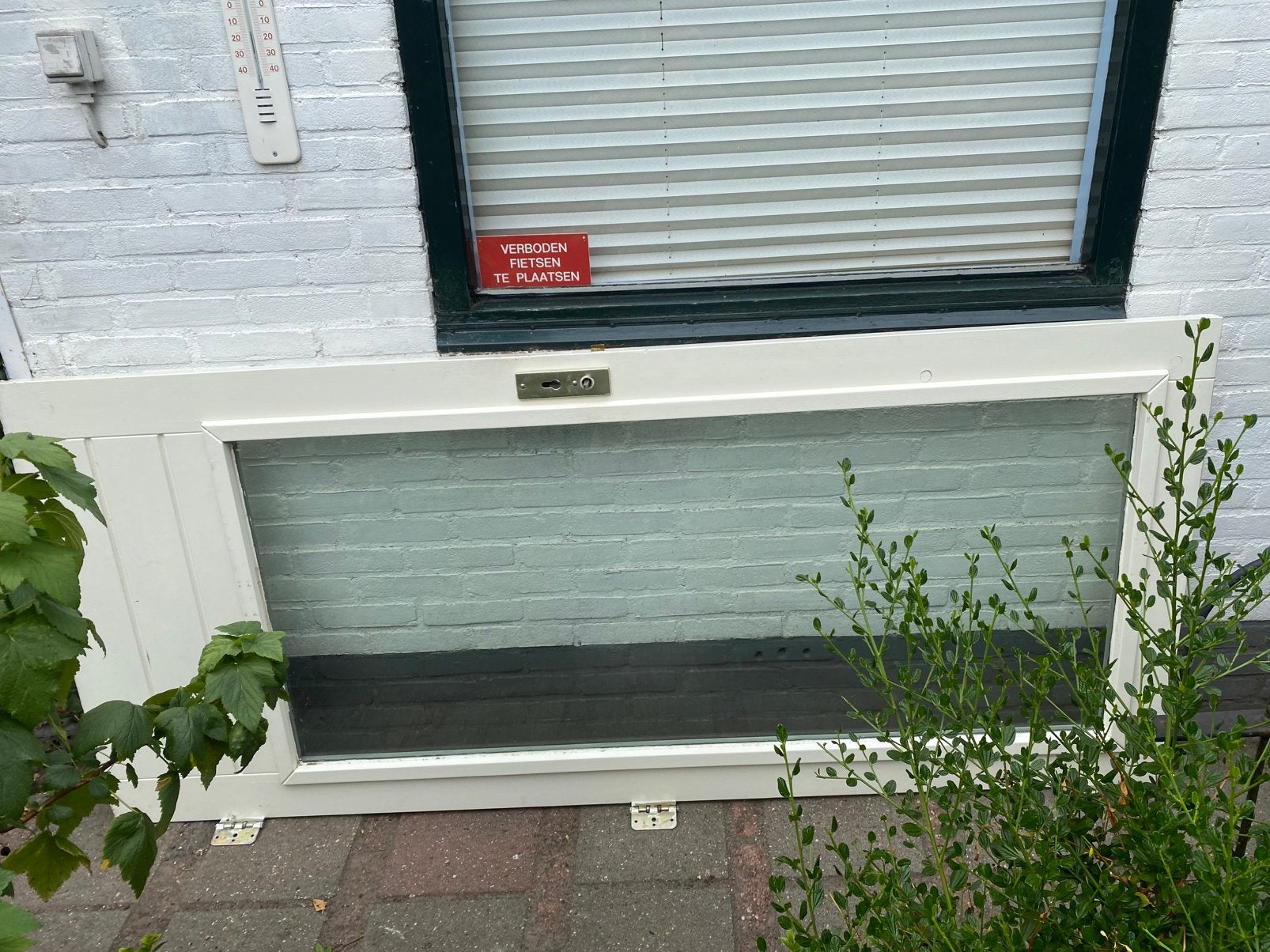 Voordeur, Ophalen, Gebruikt, 200 tot 215 cm, Glas