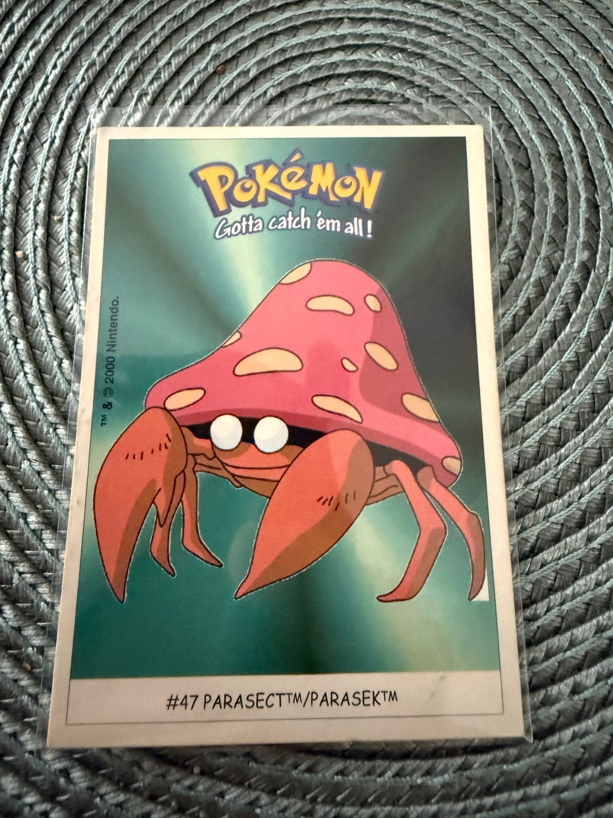 Dunkin Boomer Pokémon Sticker #47 Parasect, Ophalen of Verzenden, Gebruikt, Losse kaart
