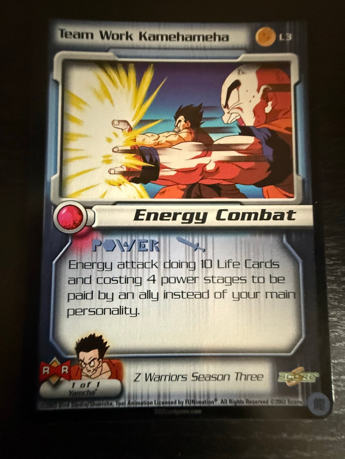 Dragonball Z CCG - Teamwork Kamehameha L3, Ophalen of Verzenden, Zo goed als nieuw, Foil