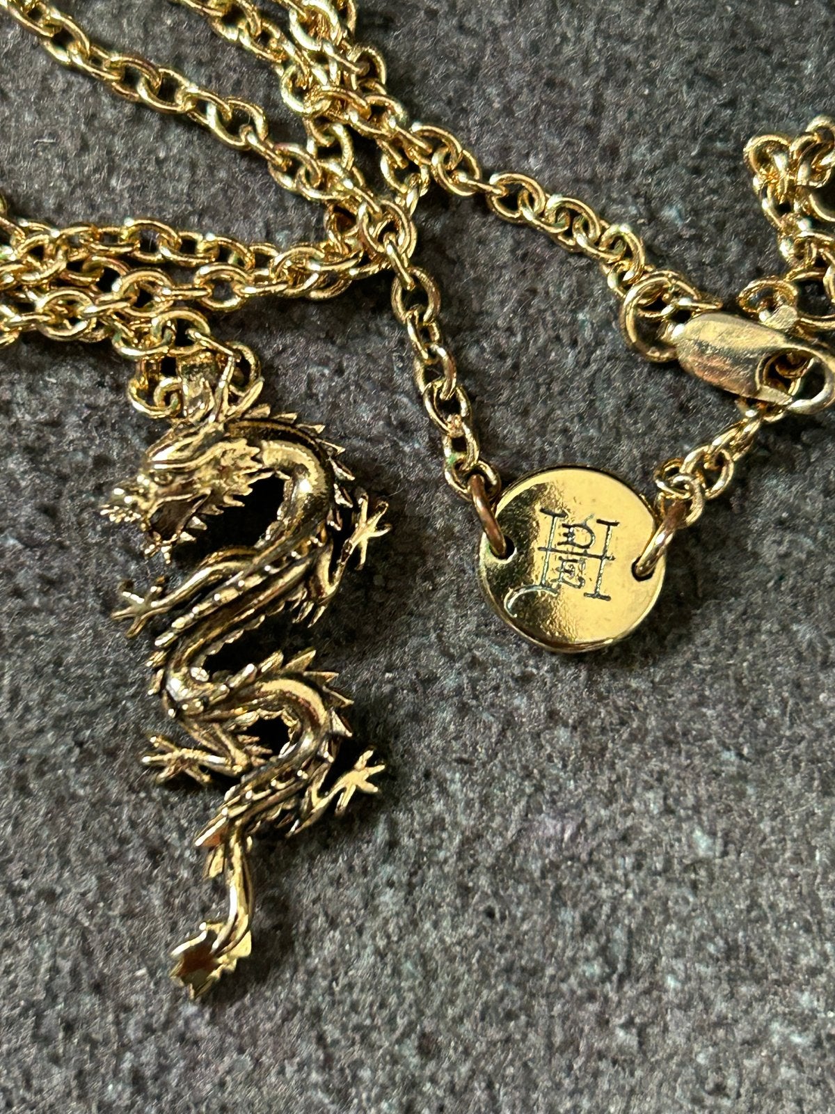 Ed Hardy Ketting Gouden Draak Hanger, Ophalen of Verzenden, Zo goed als nieuw, Goud, Overige materialen