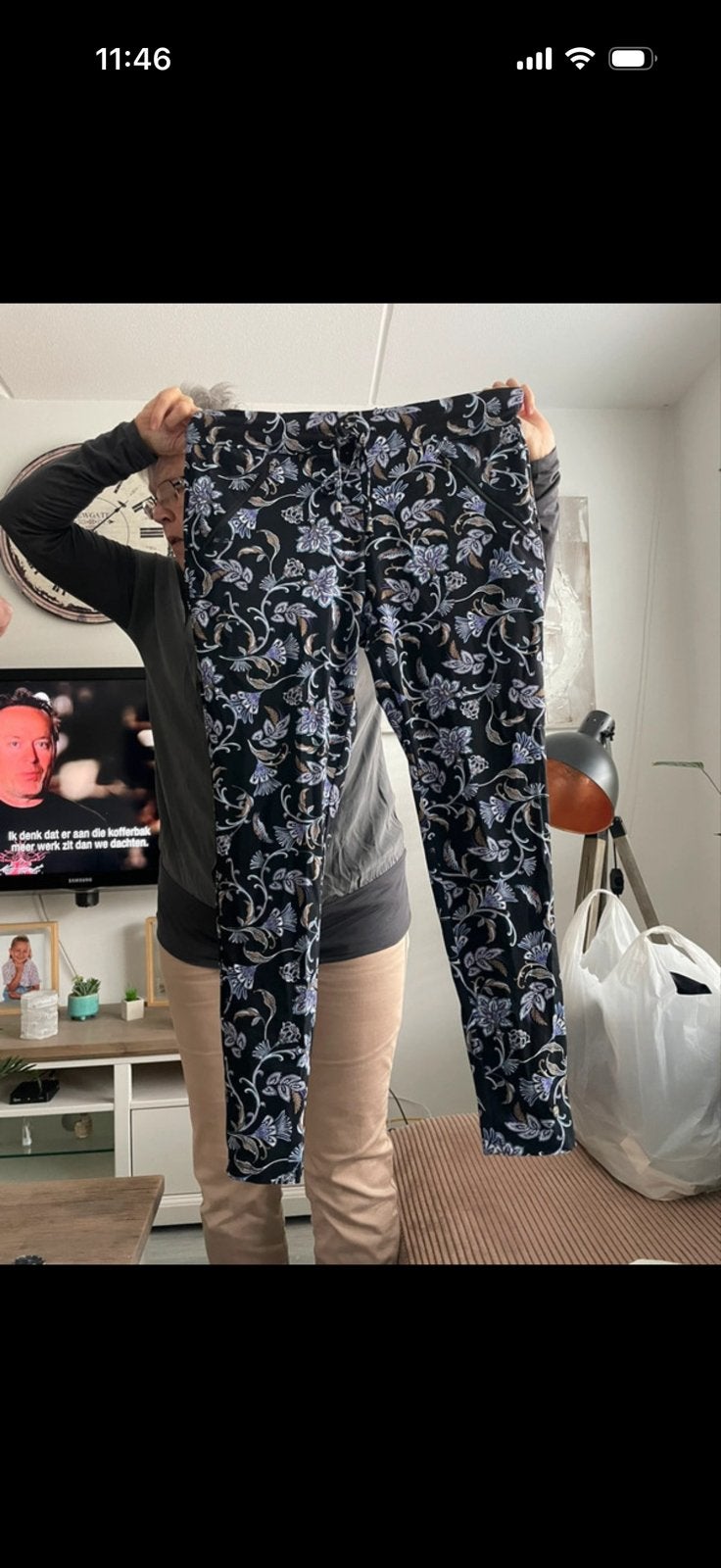 Lady Day Bloemenprint Broek Maat M nieuw, Maat 38/40 (M), Zwart, Nieuw, Ophalen of Verzenden