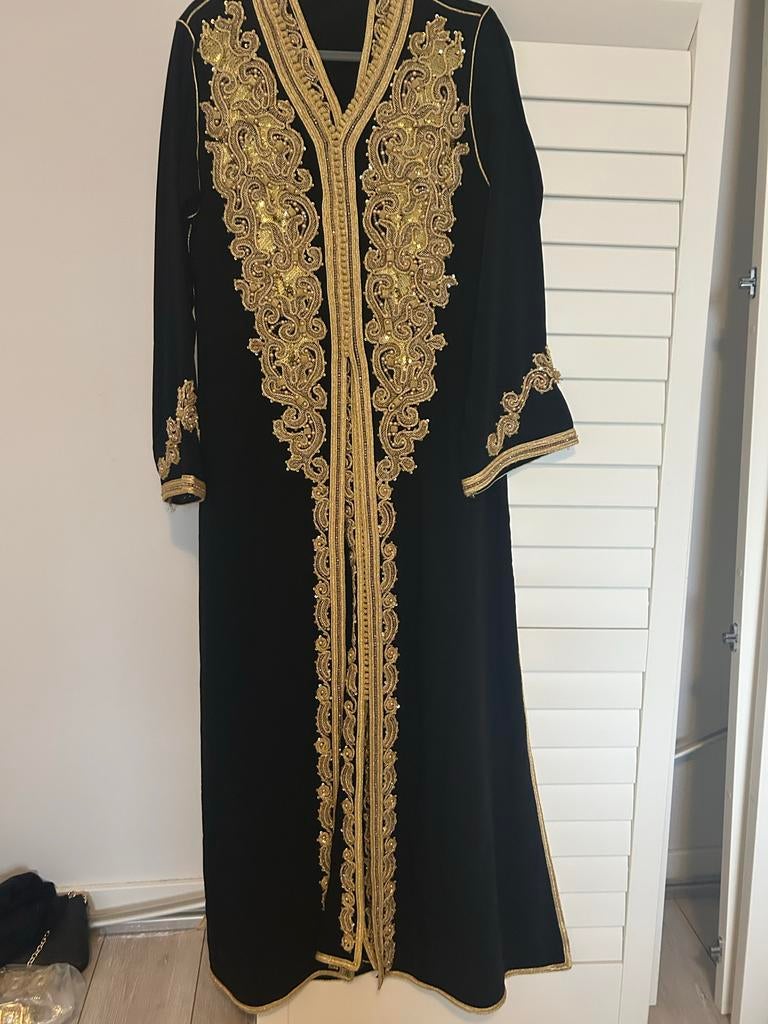 Nieuwe Takchita Maat S met Riem, Overige typen, Zwart, Ophalen of Verzenden, Zo goed als nieuw