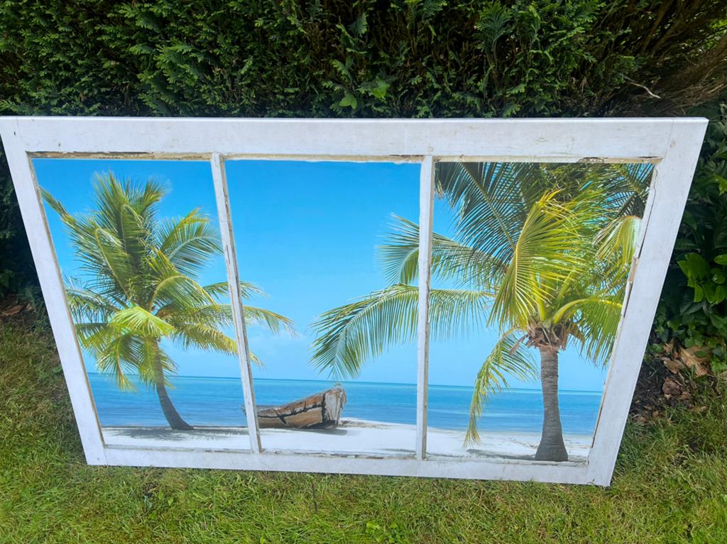 Canvas tropisch mega iets krom €5,- afhaal, Huis en Inrichting, Woonaccessoires | Schilderijen, Tekeningen en Foto's, Ophalen