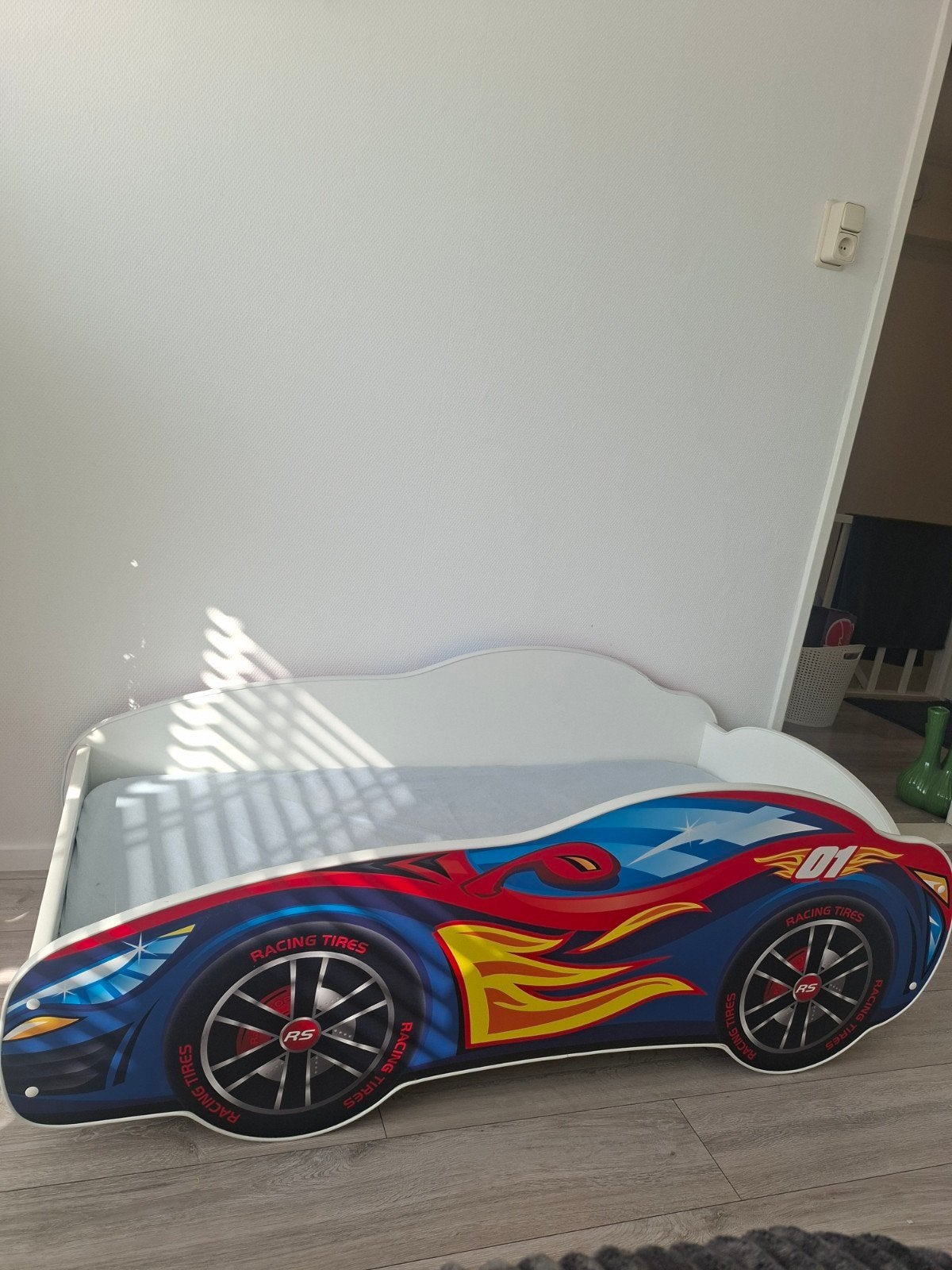 Stoer autobed peuter 140x70 cm en met matras, Ophalen, 140 tot 160 cm, 70 tot 85 cm, Matras