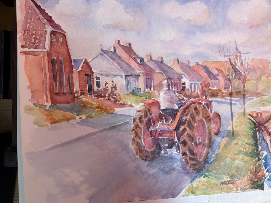 Boer op trekker AQUAREL, Ophalen