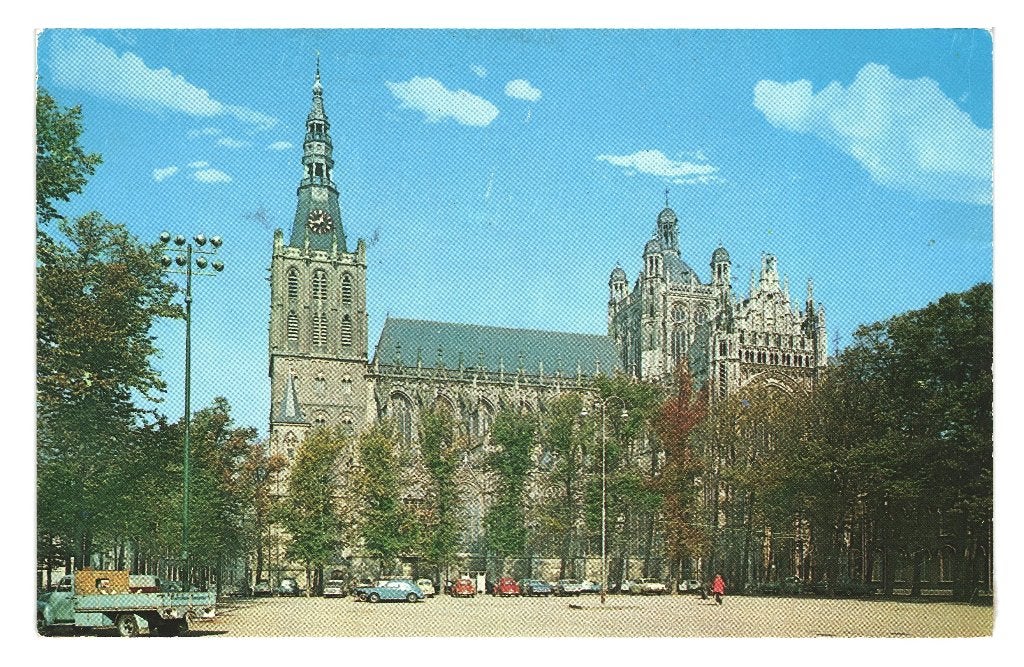 939768 s Hertogenbosch Sint-Janskathedraal  1963 zegel afge, Ophalen of Verzenden, 1960 tot 1980, Gelopen, Noord-Brabant