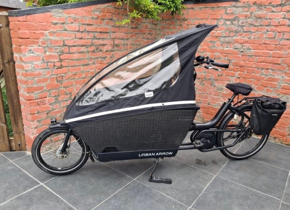 Urban arrow elektrische bakfiets zeer nette staat met bosch, Fietsen en Brommers, Fietsen | Bakfietsen, 4 kinderen of meer, Zo goed als nieuw