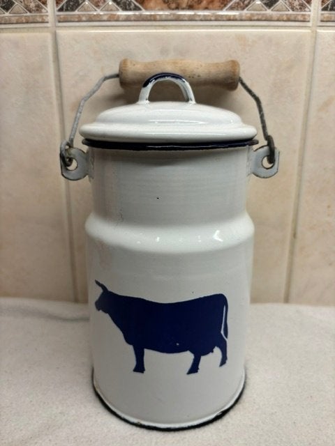 Emaille Melk Bus Koe (5), Ophalen of Verzenden