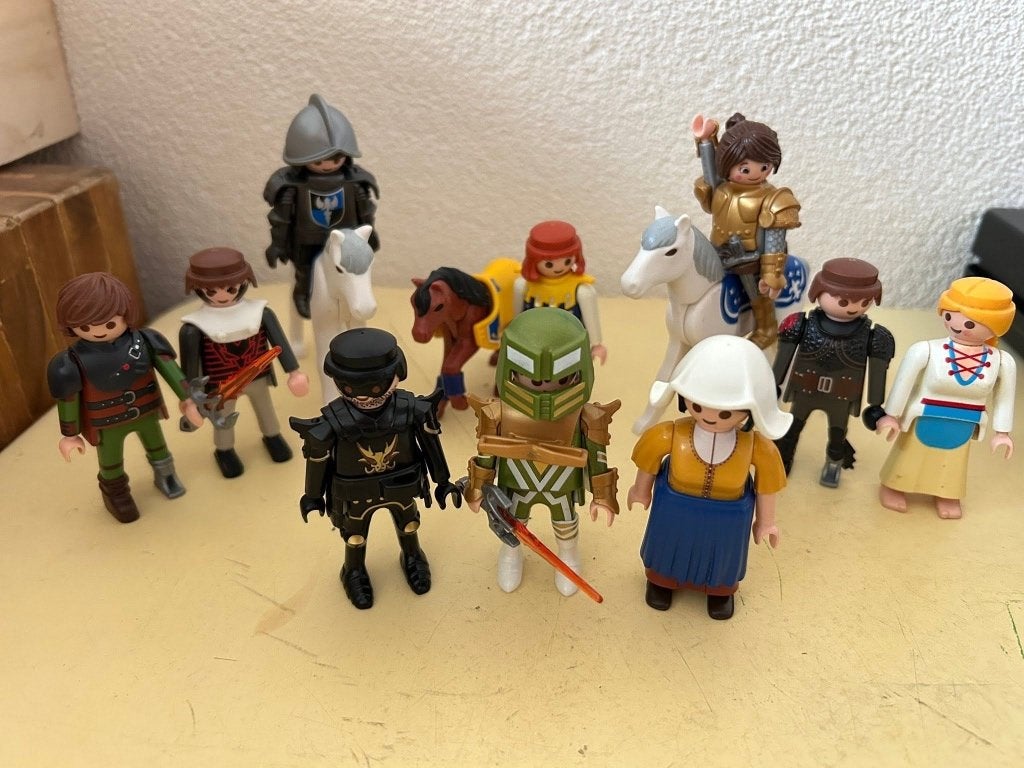 Partij vintage Playmobil ridders figuren en paarden, Gebruikt, Brandstätterstraße 2-10, 90513 Zirndorf, Duitsland, Losse onderdelen