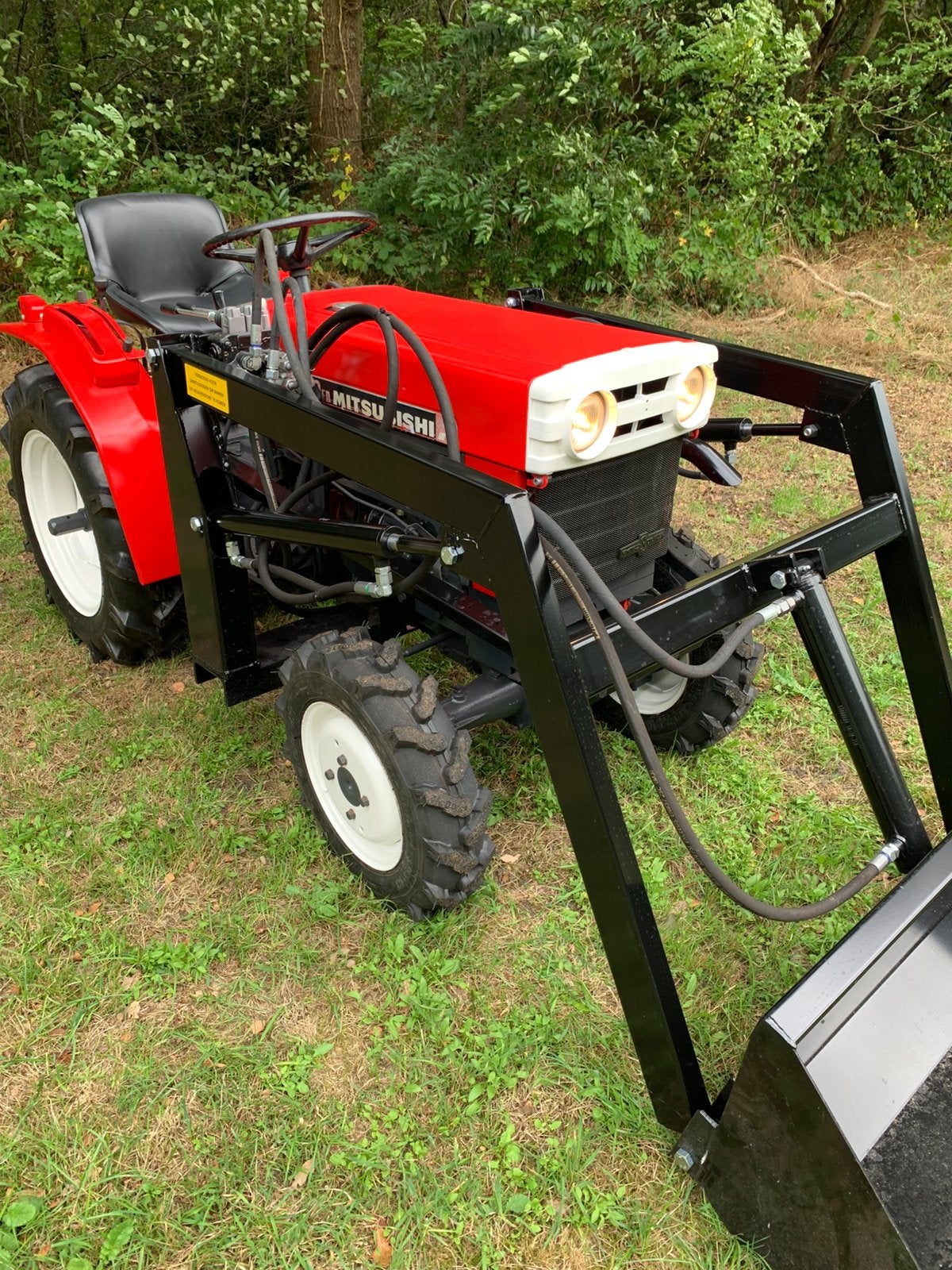 Mitsubishi d1550fd met voorlader iseki kubota yanmar, Gebruikt, Tot 2500, Tot 80 Pk, Ophalen