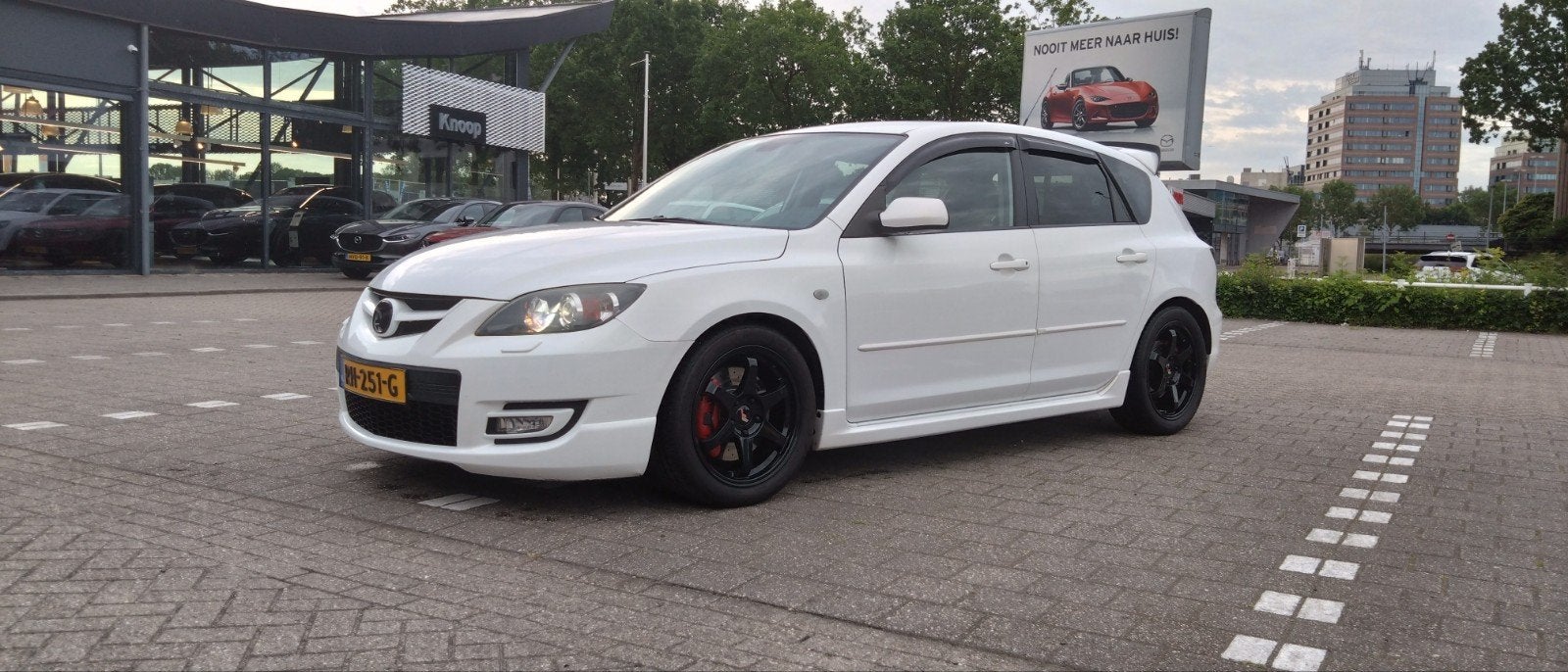 Mazda 3 2.0 Hatchback 2009 MPS, 4 cilinders, Wit, Particulier, 550 kg