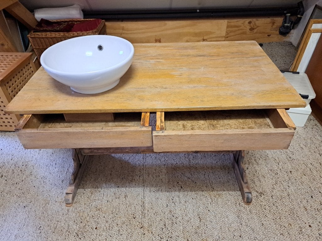 wastafel van oude bureau, Ophalen, Overige typen, Gebruikt, Hout