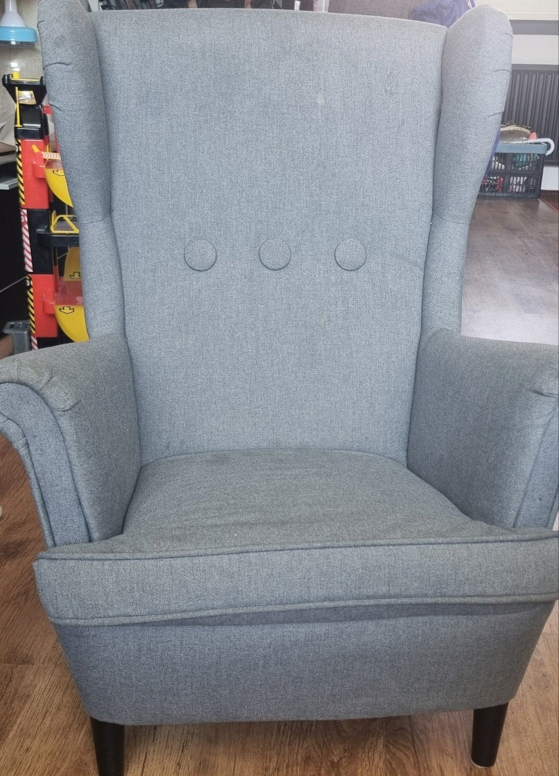 KINDERfauteuil, Vissle grijs STRANDMON, Ophalen