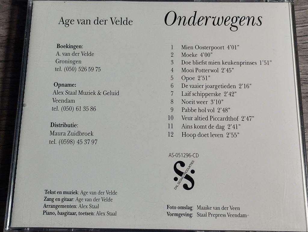 Age Van der Velde - Onderwegens, Ophalen of Verzenden, Zo goed als nieuw, Levenslied of Smartlap
