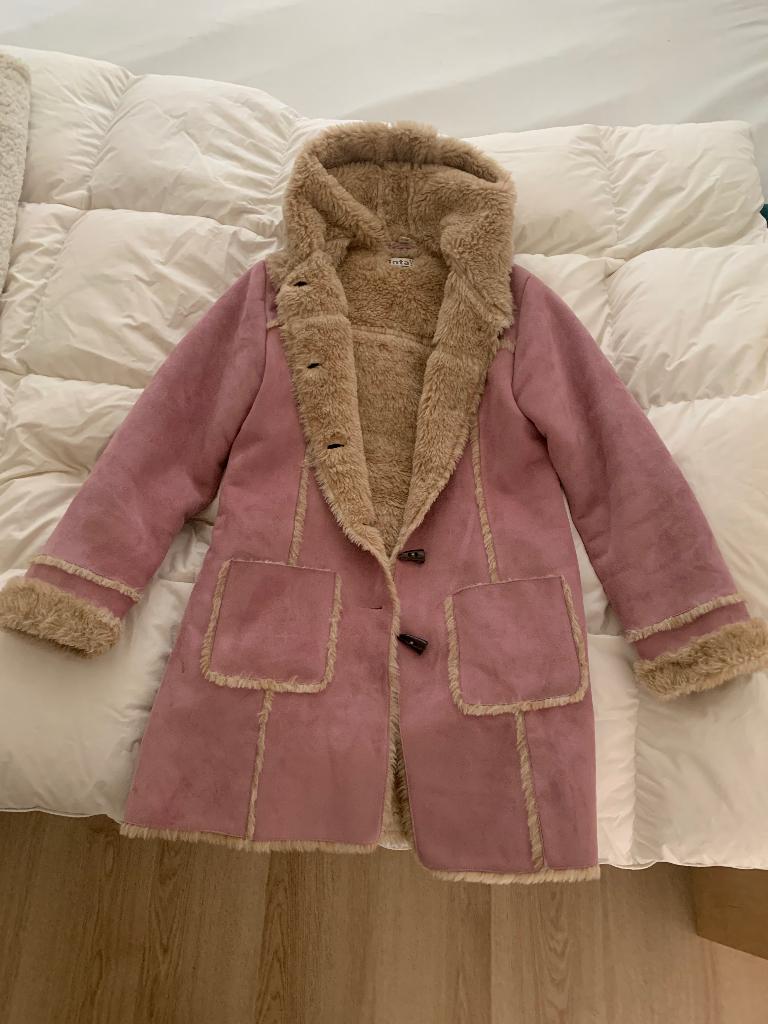 Mooie lekkere warme rose jas maat s, Kleding | Dames, Ophalen, Zo goed als nieuw, Maat 36 (S), Roze