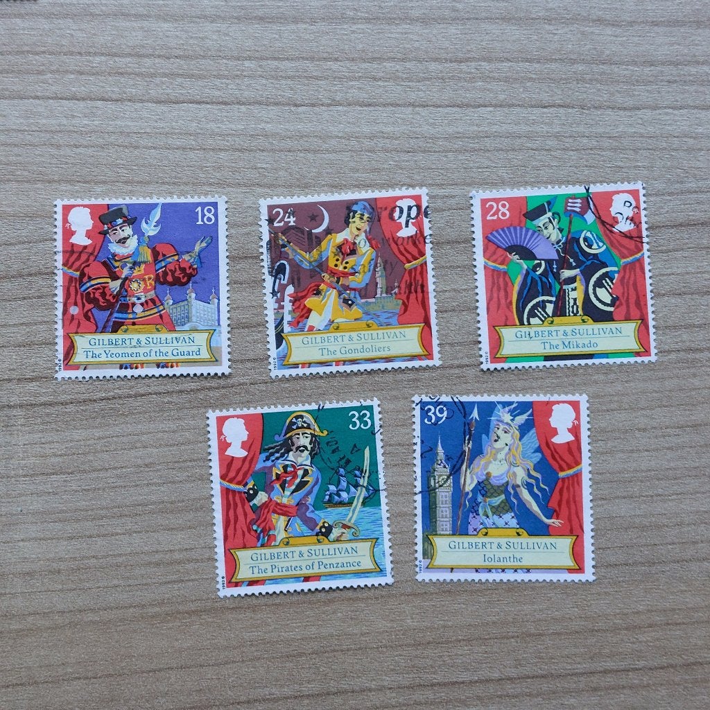Engeland  1992 Mi 1409 - 1413 Arthur Sullivan, Ophalen of Verzenden, Gestempeld