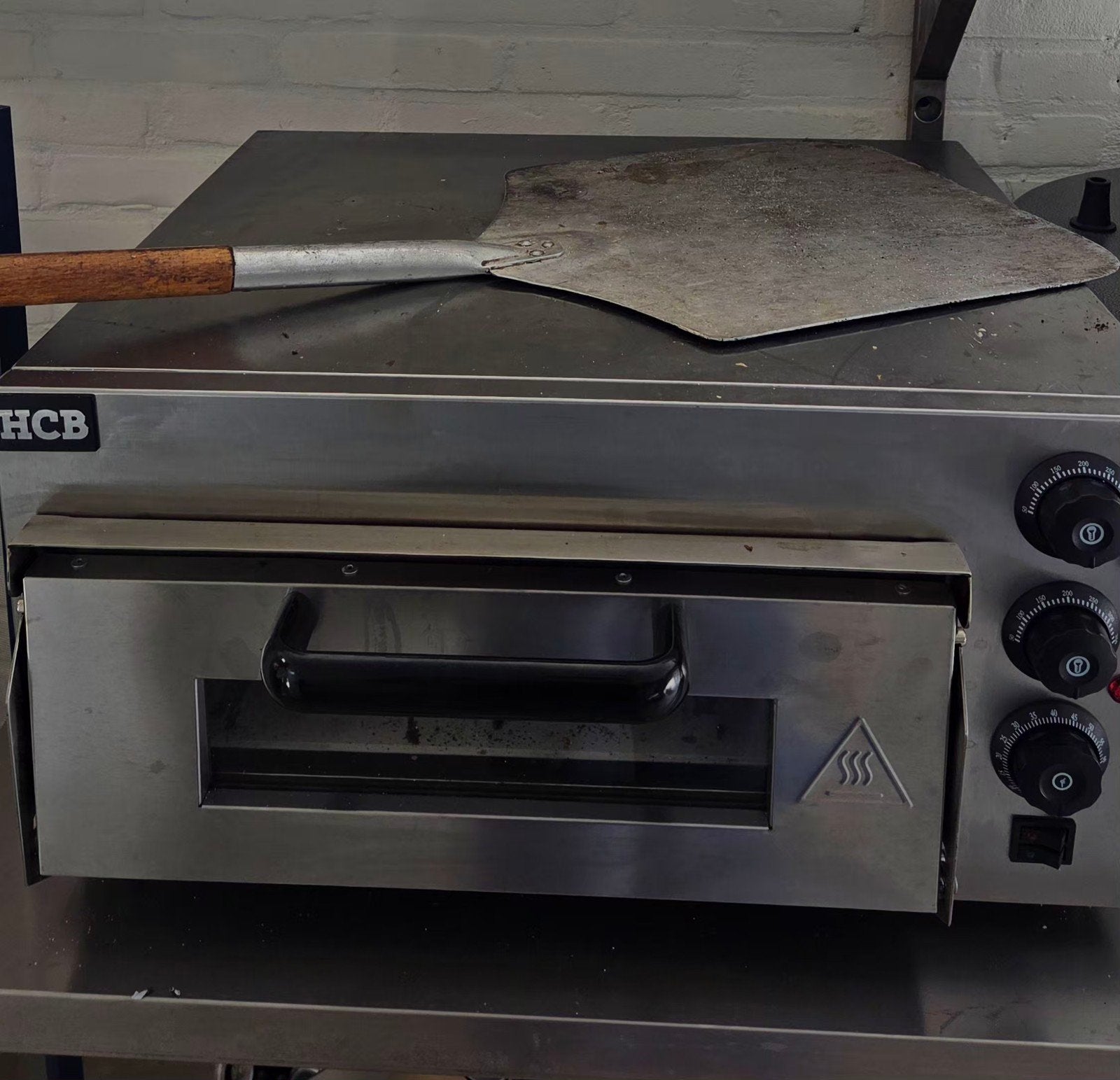 HCB Pizzaoven - Compacte RVS oven voor heerlijke pizza's, Witgoed en Apparatuur, Ophalen, Minder dan 45 cm, Pizzaoven, Gebruikt
