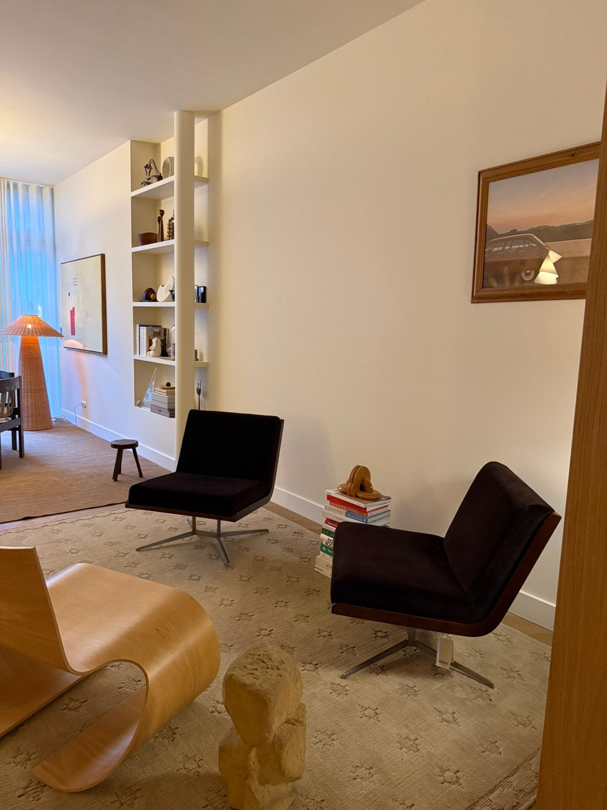 Feautuil van Hout en Velours (zara home) 2x, Huizen en Kamers