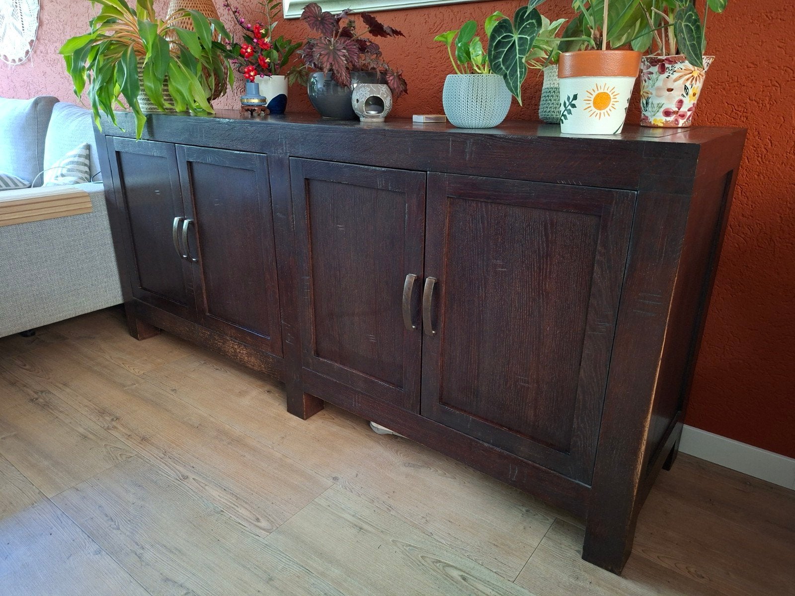 Eiken dressoir, Huis en Inrichting, Kasten | Dressoirs, Ophalen, Gebruikt, 150 tot 200 cm, Eikenhout