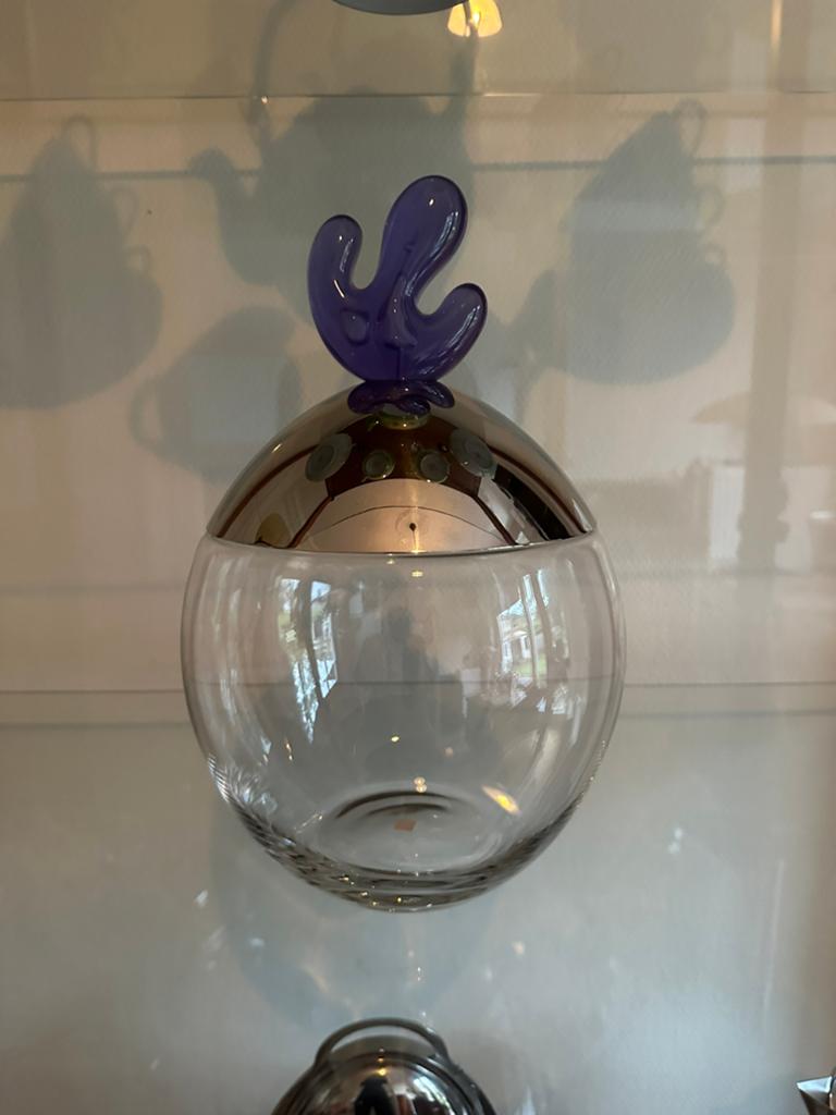 Alessi glazen pot, Ophalen, Glas, Zo goed als nieuw, Voorraadpot