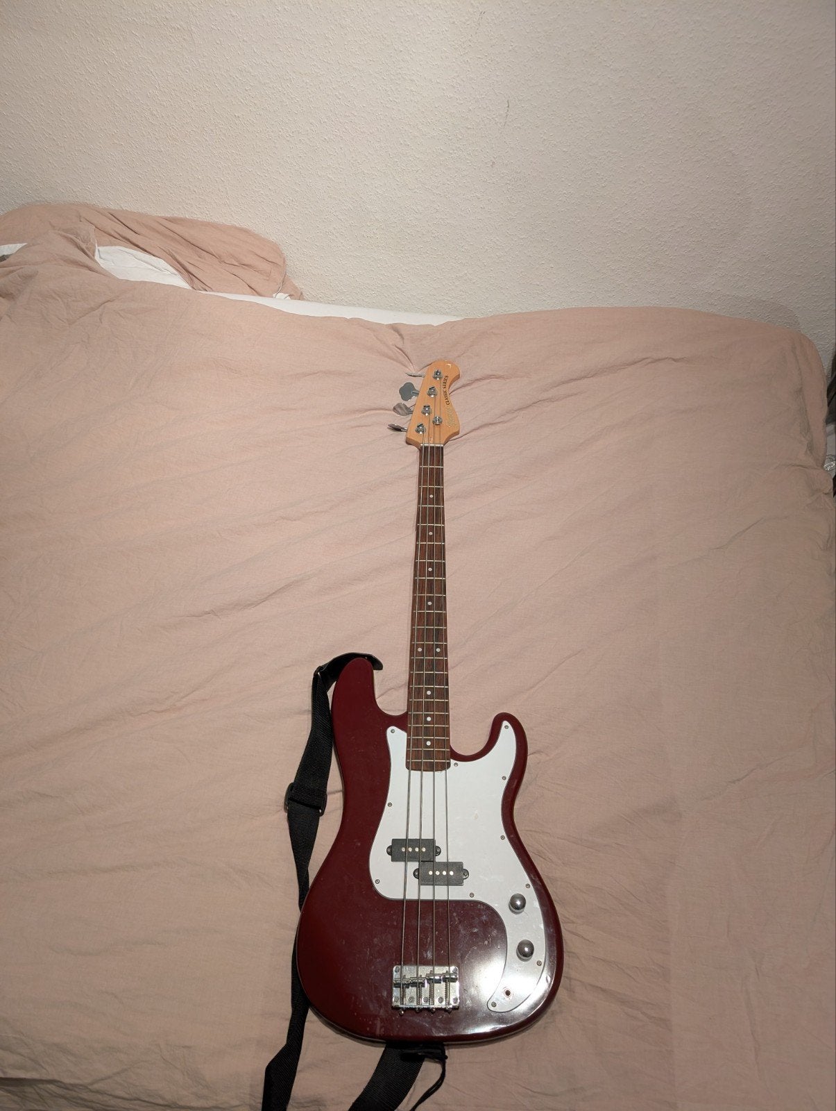 Fazley basgitaar met standaard en tas, Ophalen