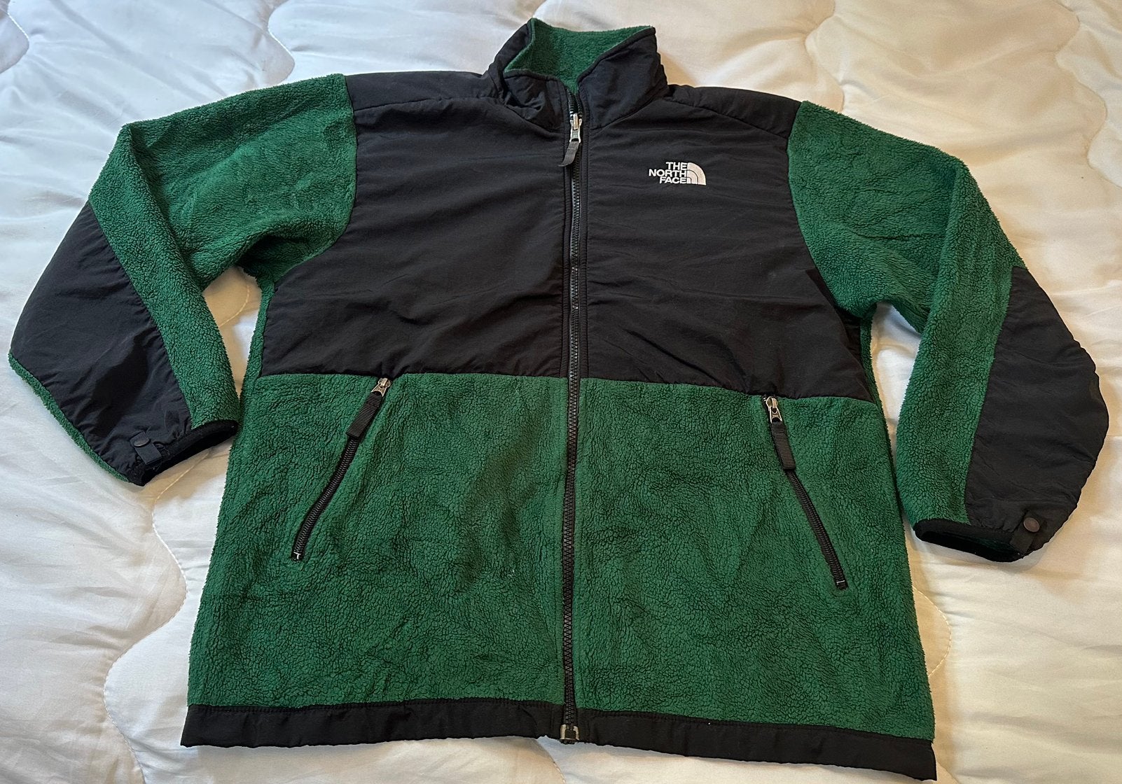The North Face Denali fleecejack jas groen maat XL jongens, Ophalen of Verzenden, Zo goed als nieuw, Maat 56/58 (XL), Groen