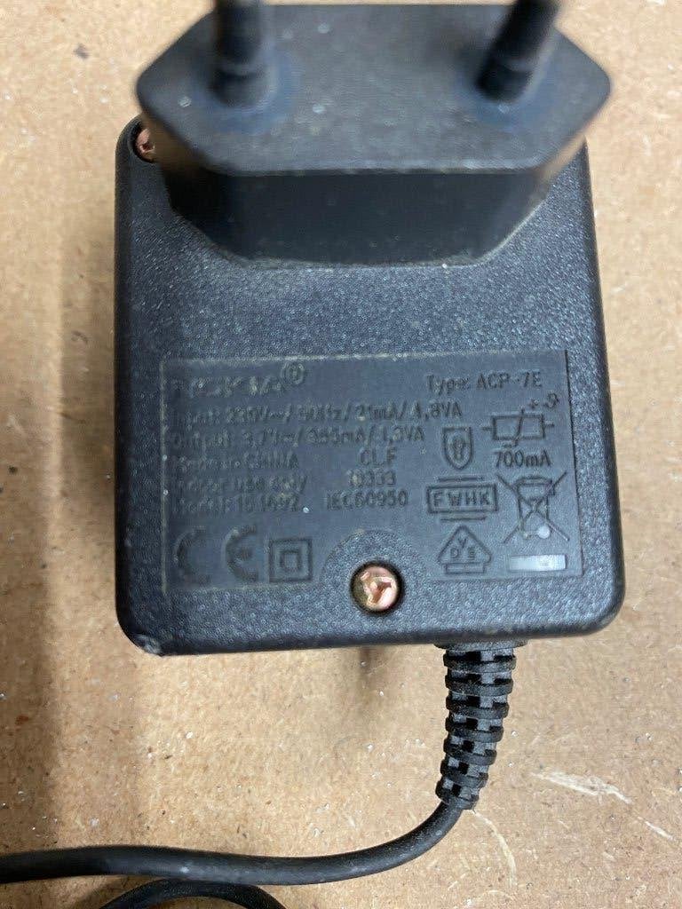 Nokia Oplader ACP-7E - Origineel, Zwart, Gebruikt, Overige typen, Ophalen of Verzenden