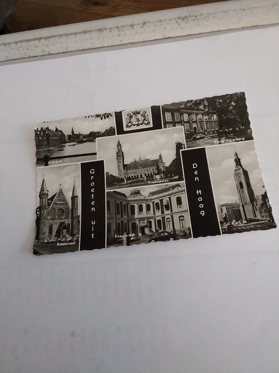 Oude Ansichtkaart Groeten uit Den Haag - Zwart-wit, Ophalen of Verzenden, 1920 tot 1940, Ongelopen, Zuid-Holland