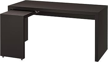 Ikea Malm bureau bruin/zwart GRATIS, Huis en Inrichting, Bureaus, Ophalen, Zwart, Gebruikt, Spaanplaat of MDF