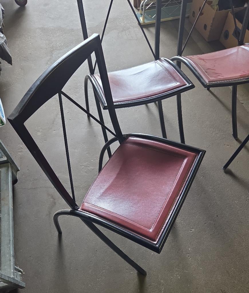 Vintage klapstoelen Giorgio Cattelan italia, Huis en Inrichting, Ophalen, Zwart, Vier, X