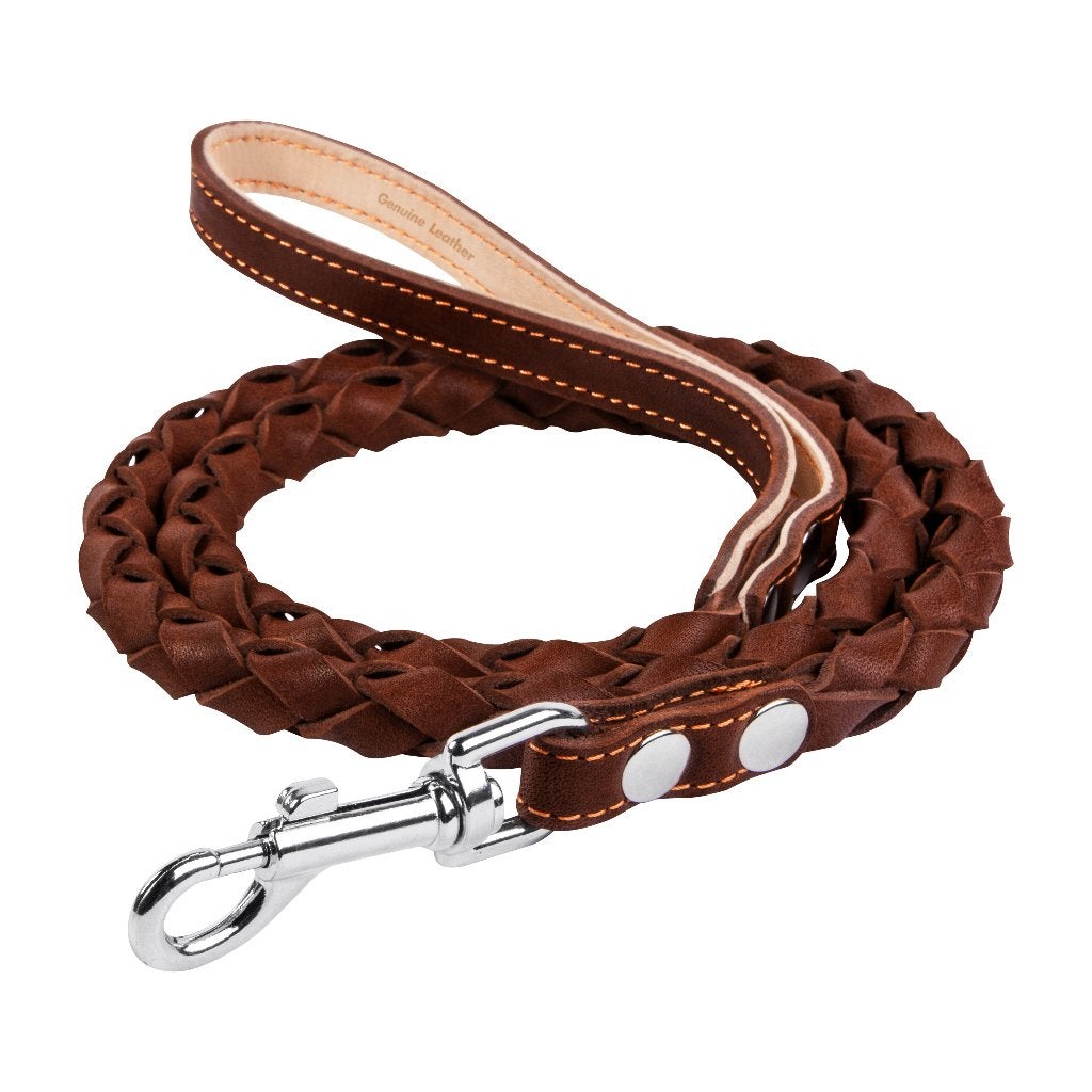 WAUDOG Classic Gevlochten Hondenriem 16 mm Bruin KOOPJE!!, Ophalen of Verzenden, Nieuw, Hondenriem