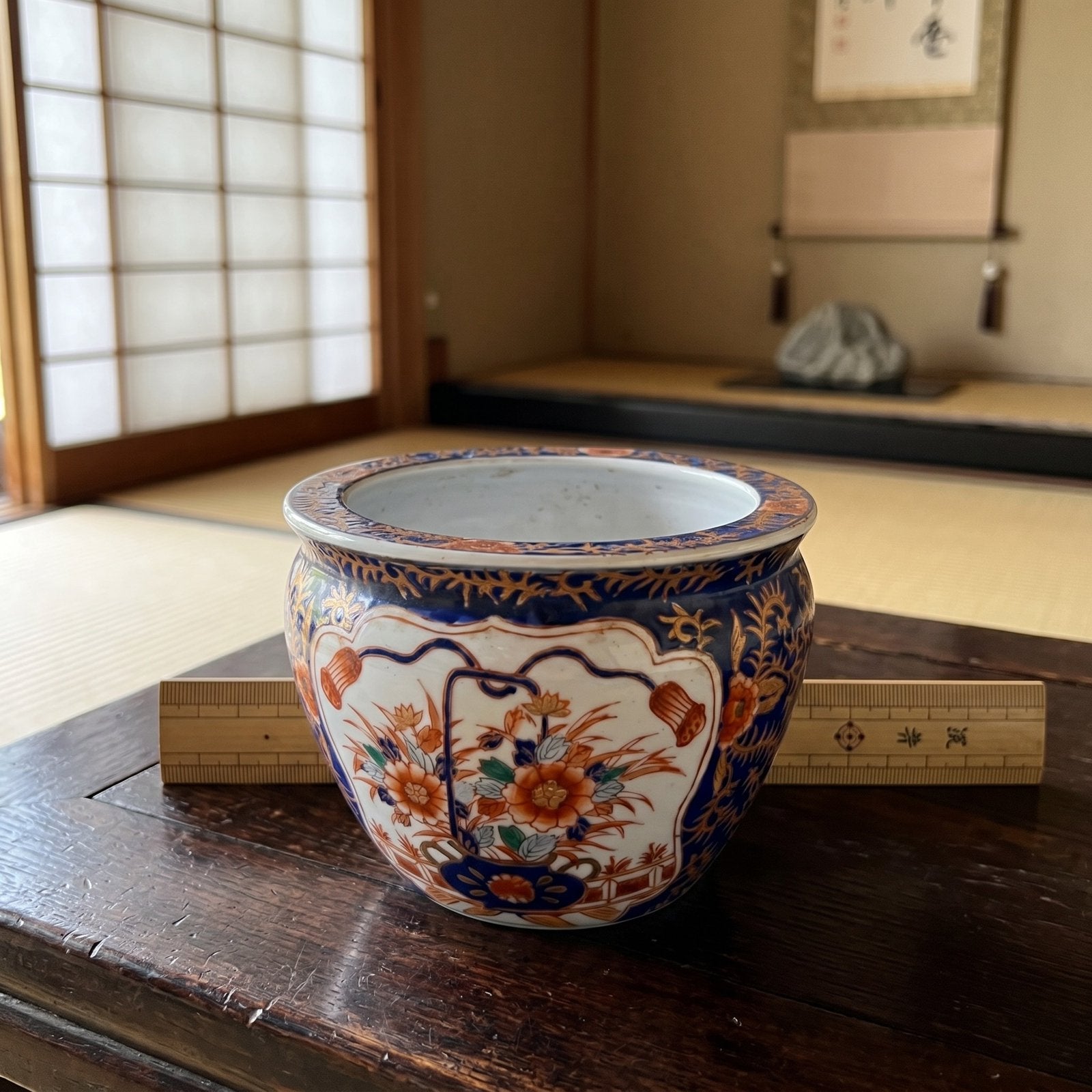 ✨ Prachtige japans Antieke Imari Bloempot (1868-1912) ✨, Antiek en Kunst, Antiek | Vazen, Ophalen of Verzenden