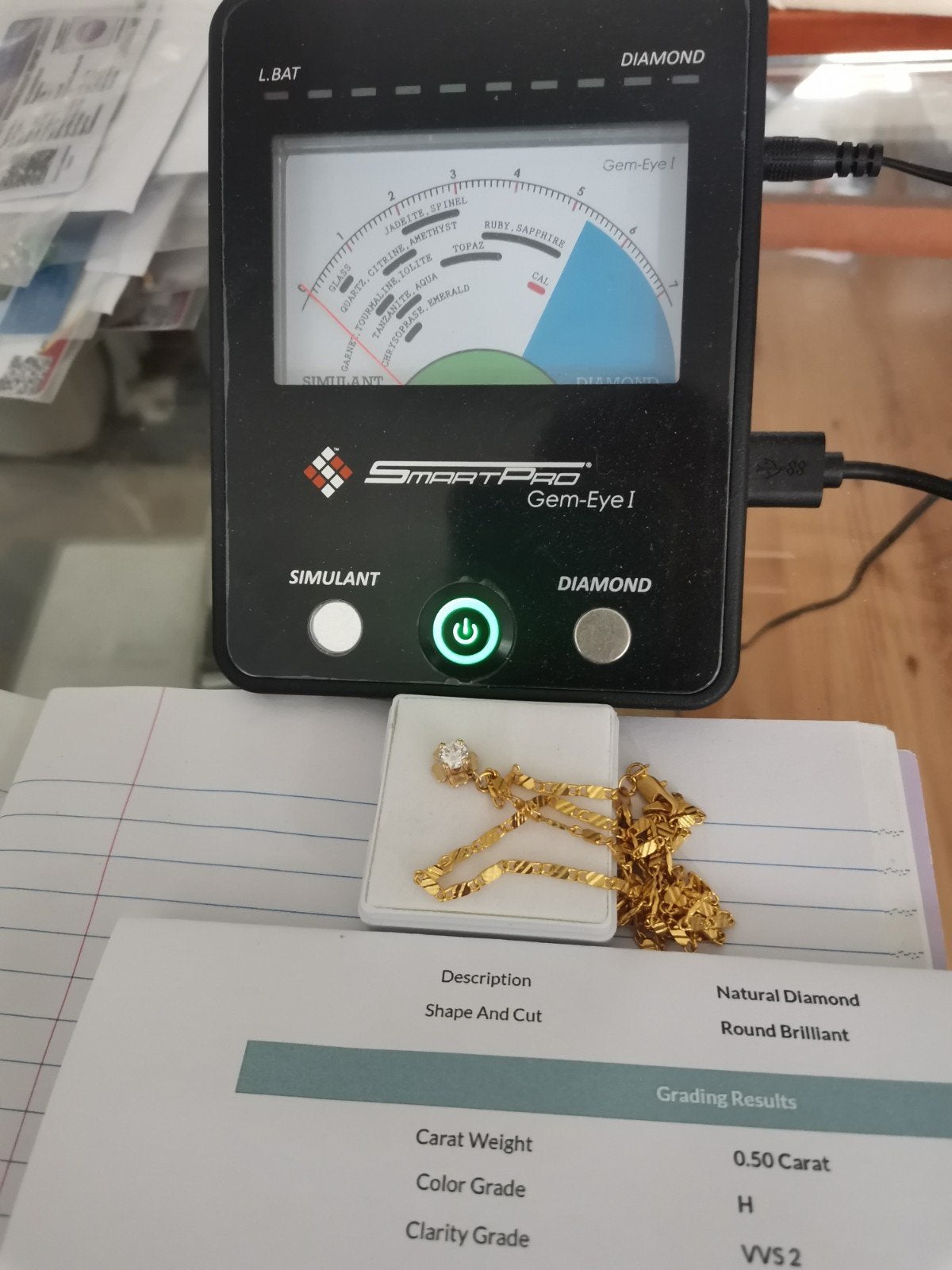 Gouden klavertje4 met diamant, Ophalen of Verzenden