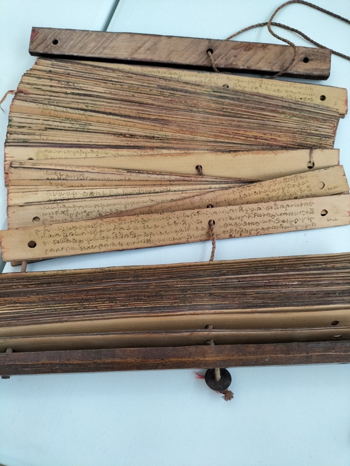 Antiek Lontar Manuscript - Handgeschreven Palmblad Boek, Ophalen of Verzenden, Onbekend