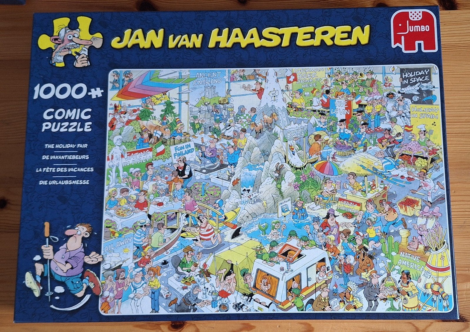Jan van Haasteren puzzel: De Vakantiebeurs, Ophalen of Verzenden, 500 t/m 1500 stukjes, Zo goed als nieuw, Legpuzzel