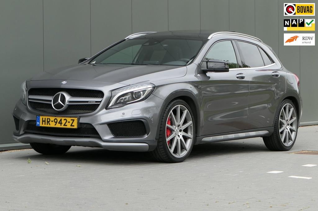 Mercedes-Benz GLA-klasse AMG 45 4MATIC Pano Schaalstoelen NA, Automaat, Gebruikt, 4 cilinders, Met garantie (alle)