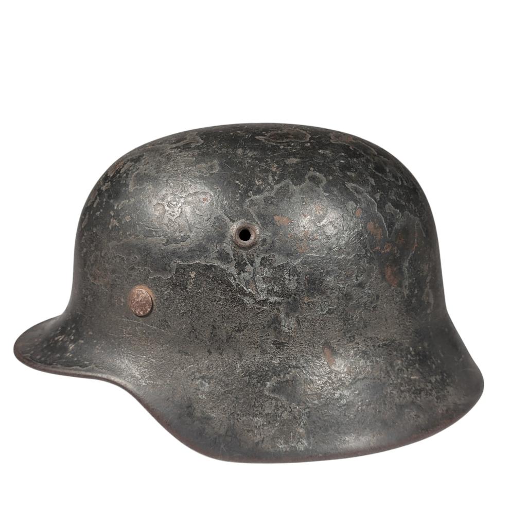 Wo2 Duitse M40 helm 'Rautarn' camouflage, Verzamelen, 2288CL, Info@dbmmilitaria.nl, Ophalen of Verzenden, Duitsland