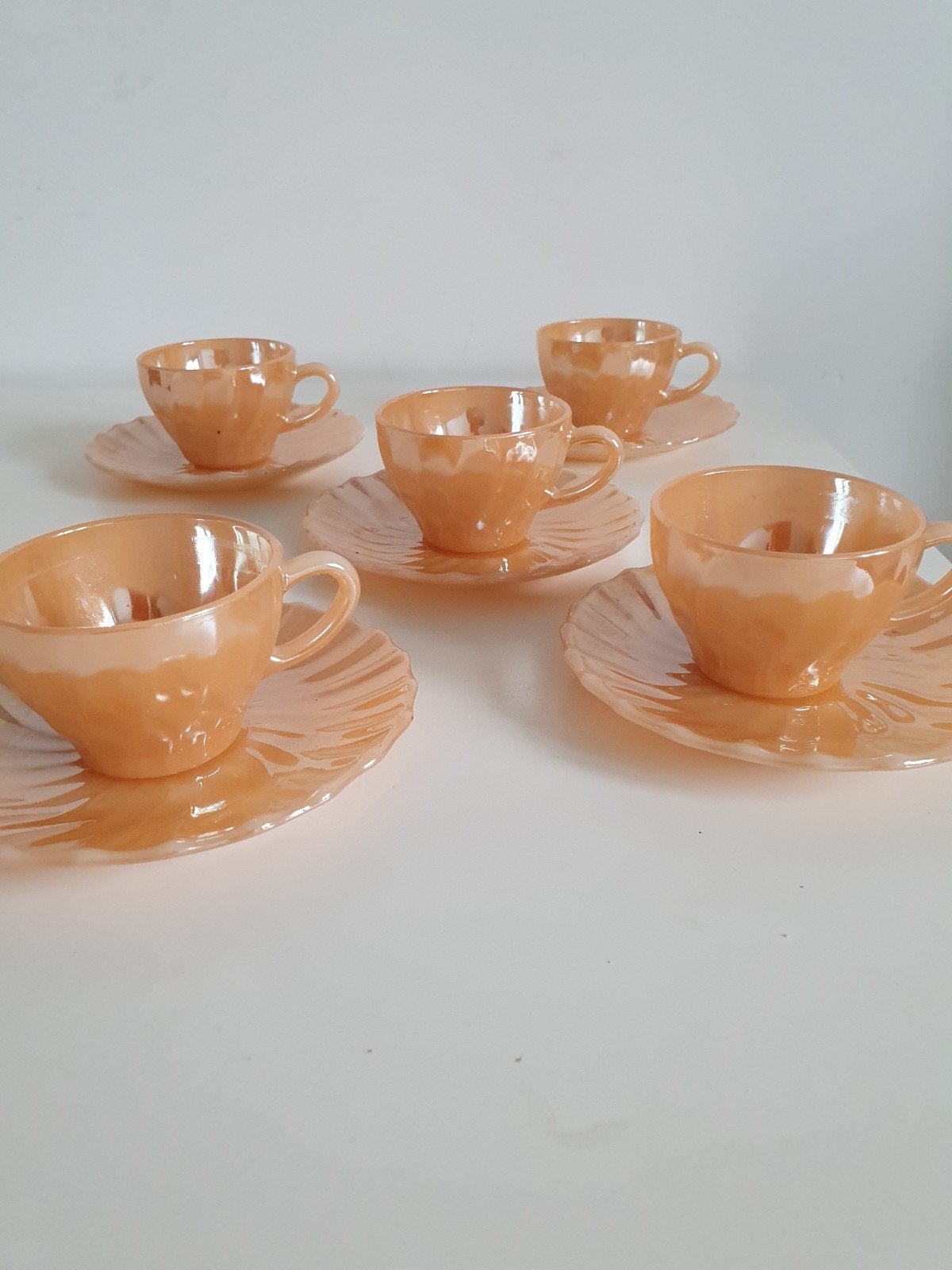 Vintage jaren 50 Anchor Hocking Fire- King 5 expresso kopjes, Antiek en Kunst, Ophalen of Verzenden