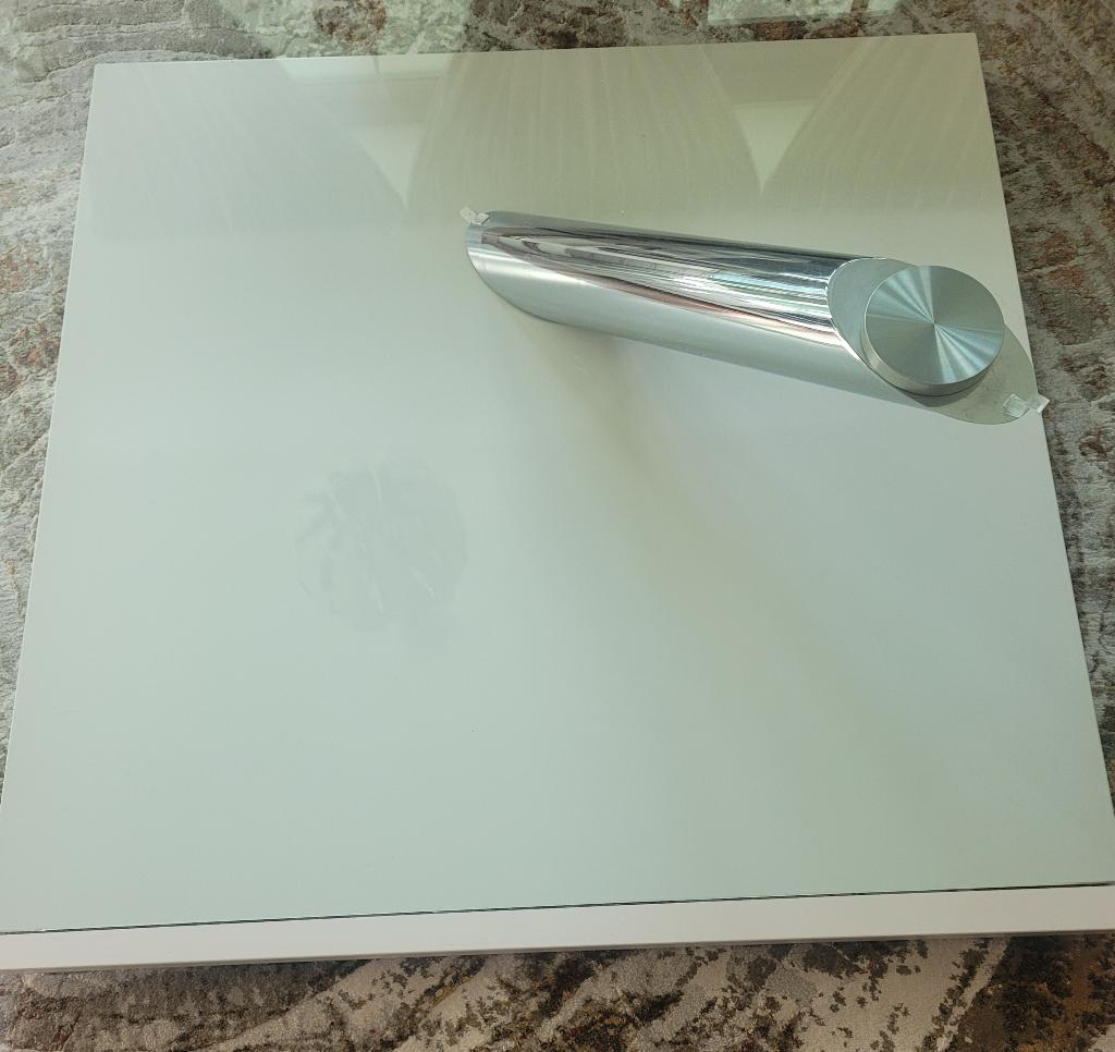 Een heel apart Glazen salontafel te koop, Ophalen, 50 tot 100 cm, Vierkant, 50 tot 100 cm