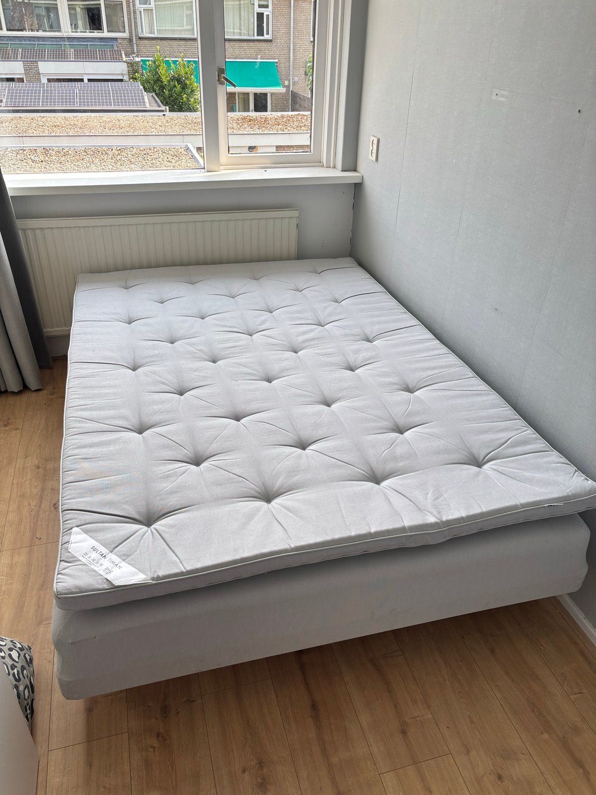 IKEA Sultan logeerbed 140 breed, Ophalen, Wit, Tweepersoons, 140 cm